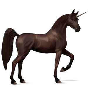 rideenhjørning mustang leverrød
