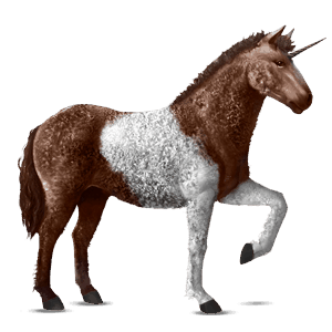 rideenhjørning curly brun