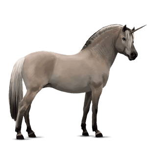 enhjørningepony grå