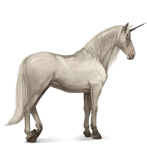 rideenhjørning paint horse musegrå tobiano