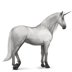 rideenhjørning lipizzaner lysegrå