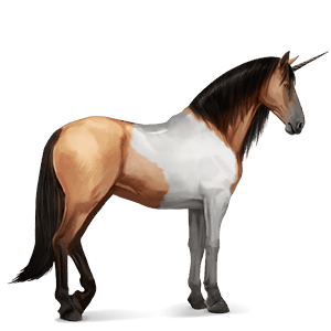 rideenhjørning mustang isabellafarvet plettet blanket