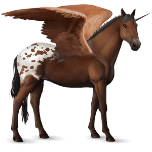 bevinget rideenhjørning knabstrupper brun plettet blanket