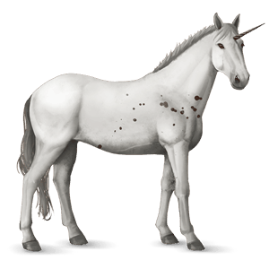 rideenhjørning paint horse palomino overo
