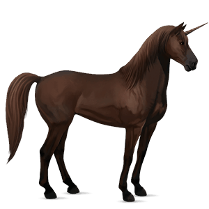 rideenhjørning mustang leverrød