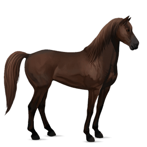 ridehest mustang leverrød