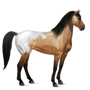 ridehest mustang leverrød