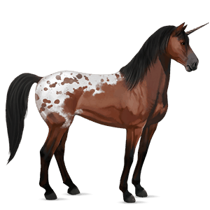 rideenhjørning mustang mørkebrun