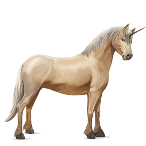 enhjørningepony palomino