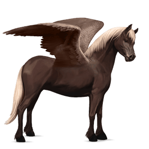 pegasuspony welsh rød med lys man og hale