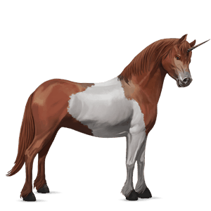 enhjørningepony haflinger rød med lys man og hale
