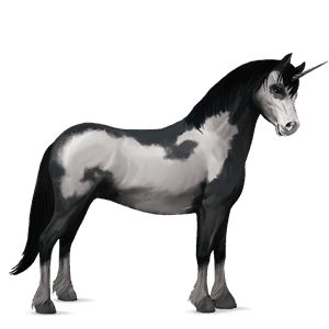 enhjørningepony rød med lys man og hale