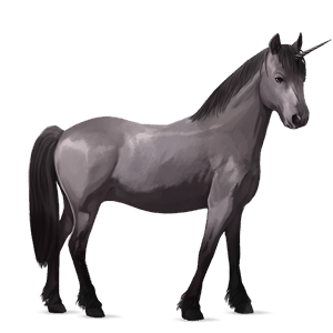 enhjørningepony musegrå