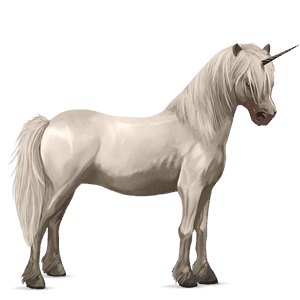 enhjørningepony mørkebrun