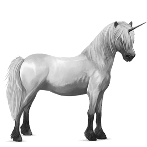enhjørningepony kerry bog lysegrå
