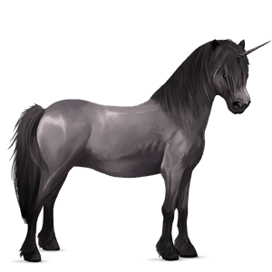 enhjørningepony connemara rød med lys man og hale