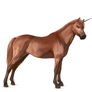 enhjørningepony rød