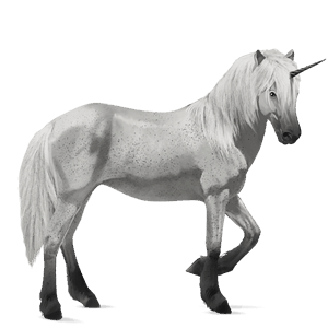 rideenhjørning paint horse brun overo