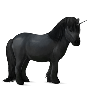 enhjørningepony sort