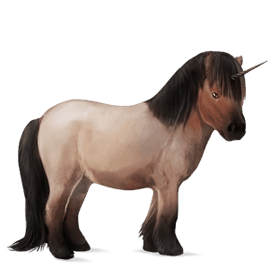enhjørningepony rød