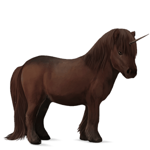 enhjørningepony shetlandspony leverrød