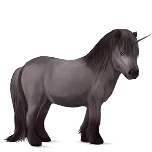 enhjørningepony gråskimmel