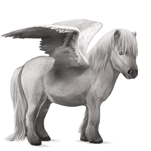 pegasuspony shetlandspony rød med lys man og hale