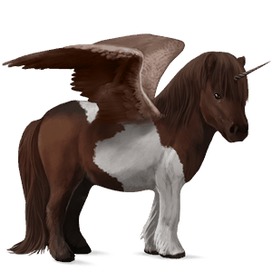 bevinget enhjørningepony  rød