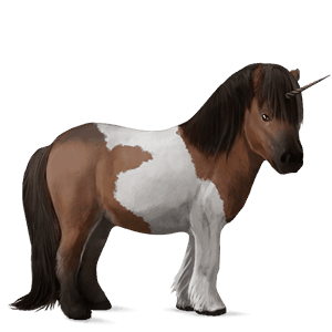 enhjørningepony shetlandspony leverrød