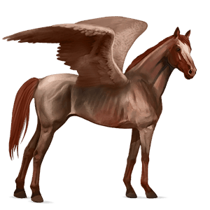 ridepegasus engelsk fuldblod rød stikkelhåret