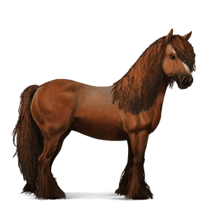 ridehest rød