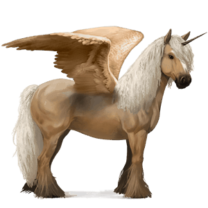 bevinget rideenhjørning tinker palomino