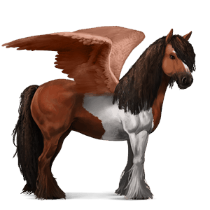 ridepegasus paint horse kirsebærbrun tobiano