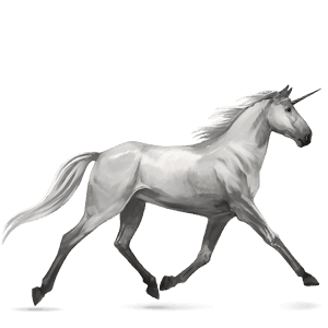 rideenhjørning lipizzaner lysegrå