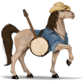 enhjørningepony fjordhest brunblak