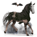 ridehest paint horse mørkebrun tovero