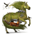 ridehest araber skimmel