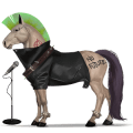 ridehest leverrød