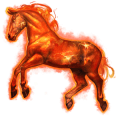 den guddommelige hest rød kæmpe