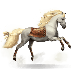 mytologisk hest: guldfaxe